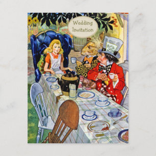 Mad Hatter's Tea Party Wedding Invitation