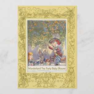 Mad Hatter's Wonderland Tea Party Baby Shower Invitation
