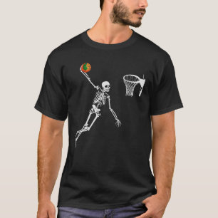 Mad Hops Slam Dunk Halloween Skeleton Basketball T T-Shirt