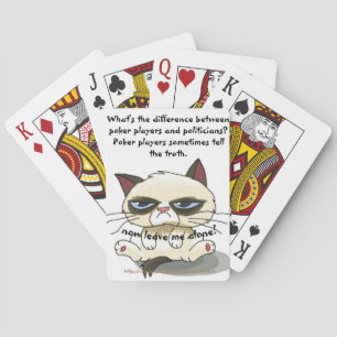 "Mad Kat vs Poker players and Politicians" Playing Cards