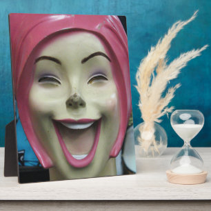 Mad Laughing Mannequin ~ Uncanny Valley Girl Plaque
