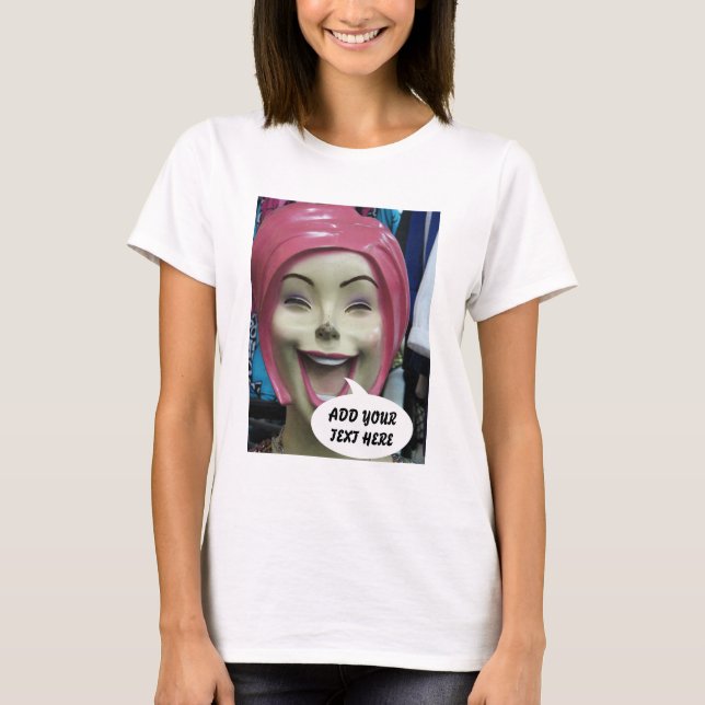 Mad Laughing Mannequin ~ Uncanny Valley Girl T-Shirt (Front)