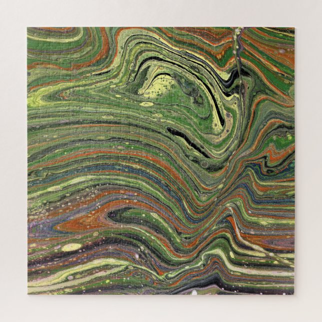 Mad Love 1 Wild Green Abstract Puzzle (Vertical)