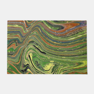 Mad Love 2 Crazy Green Abstract Door Mat