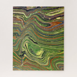 Mad Love 2 Crazy Green Abstract Puzzle