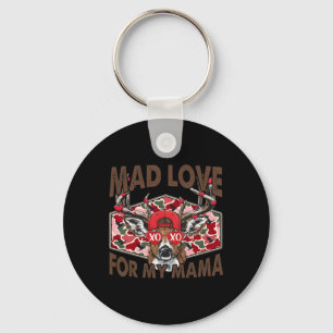 Mad Love For My Mama Camo Deer Xoxo Valentine _1 Key Ring