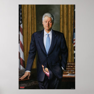MAD Magazine's Official Portrait of Bill Clinton Poster