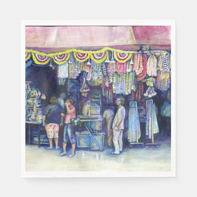 Mad Man on Market and Main, Singapore Napkin (Front)