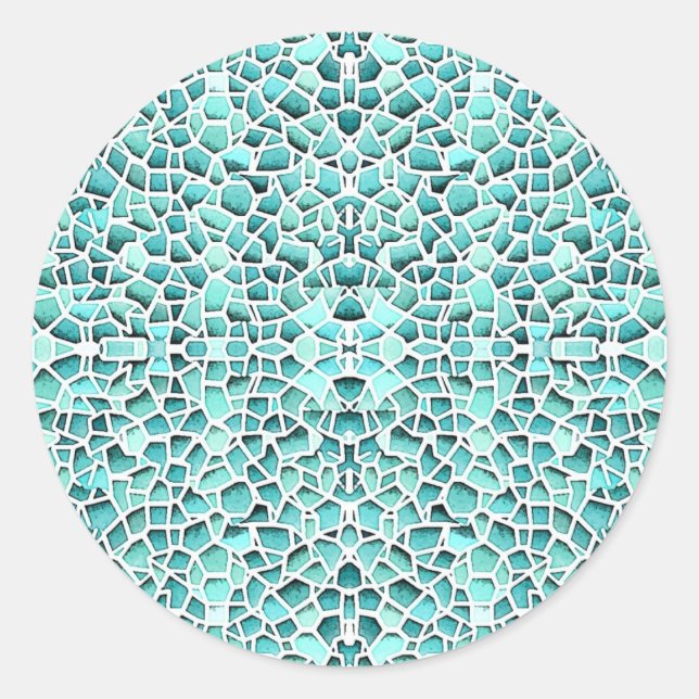 Mad Mosaic Classic Round Sticker (Front)