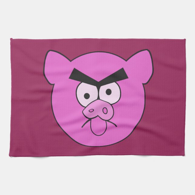 Mad Pig custom hand towel (Horizontal)