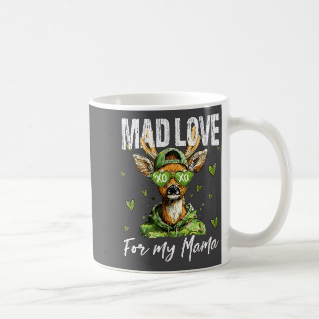 Mad Retro Love For My Mama Deer Hunting Boys Valen Coffee Mug (Right)