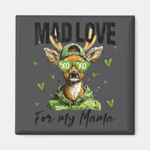 Mad Retro Love For My Mama Deer Hunting Boys Valen Magnet