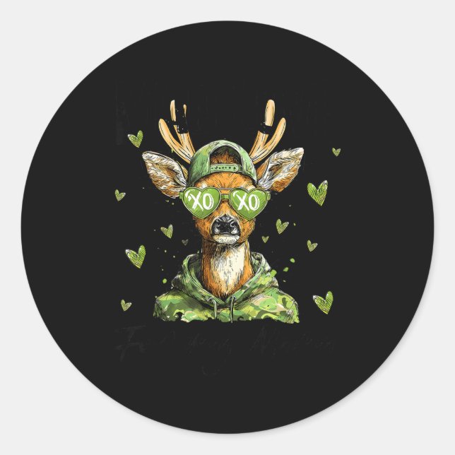 Mad Retro Love For My Mama Deer Hunting Happy Vale Classic Round Sticker (Front)