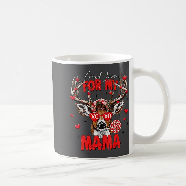 Mad Retro Love For My Mama Deer Hunting Happy Vale Coffee Mug (Right)