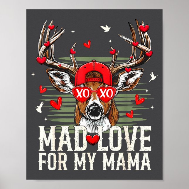 Mad Retro Love For My Mama Deer Hunting Happy Vale Poster (Front)