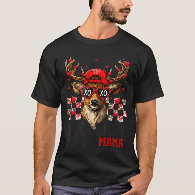 Mad Retro Love For My Mama Deer Hunting Happy Vale T-Shirt (Front)