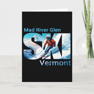 Mad River Glen Cool Skiing Vacation Ski Outdoor Sk Card