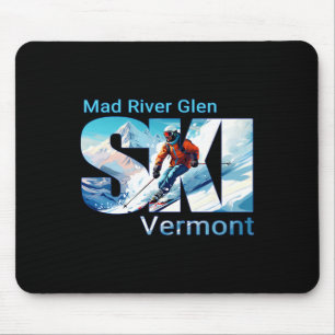 Mad River Glen Cool Skiing Vacation Ski Outdoor Sk Mouse Pad