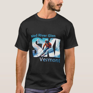 Mad River Glen Cool Skiing Vacation Ski Outdoor Sk T-Shirt
