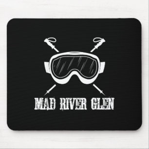 Mad river glen vermont rustic ski skier skiing mouse pad