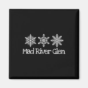 Mad River Glen Vermont Ski Skier Skiing Snowflakes Magnet
