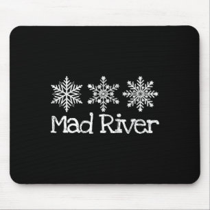 Mad River Mountain Ohio Ski Skiier Skiing Snowflak Mouse Pad