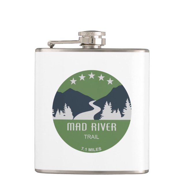 Mad River Trail Dayton Ohio Hip Flask (Front)
