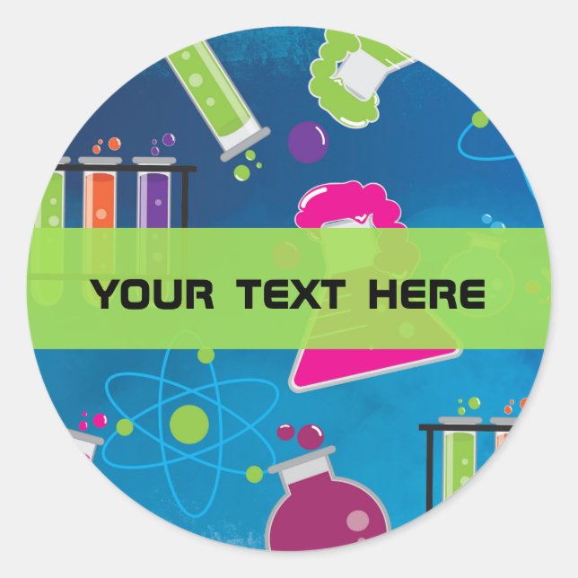 Mad Science Birthday Party Fun Favour Stickers (Front)