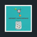 Mad Science Birthday Party Napkin<br><div class="desc">Customisable to your specifics. Credit to DreAmLoft.</div>