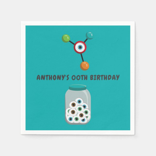Mad Science Birthday Party Napkin (Front)