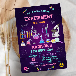 Mad Science Experiment Birthday Party Invitation