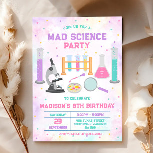 Mad Science Experiment Birthday Party Invitation