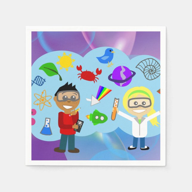 Mad Science Paper Napkins (Front)