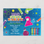 Mad Science Scientist Birthday Party Invitations<br><div class="desc">Mad Science Scientist Birthday Party Invitations. Customise with any text. Matching items are available.</div>