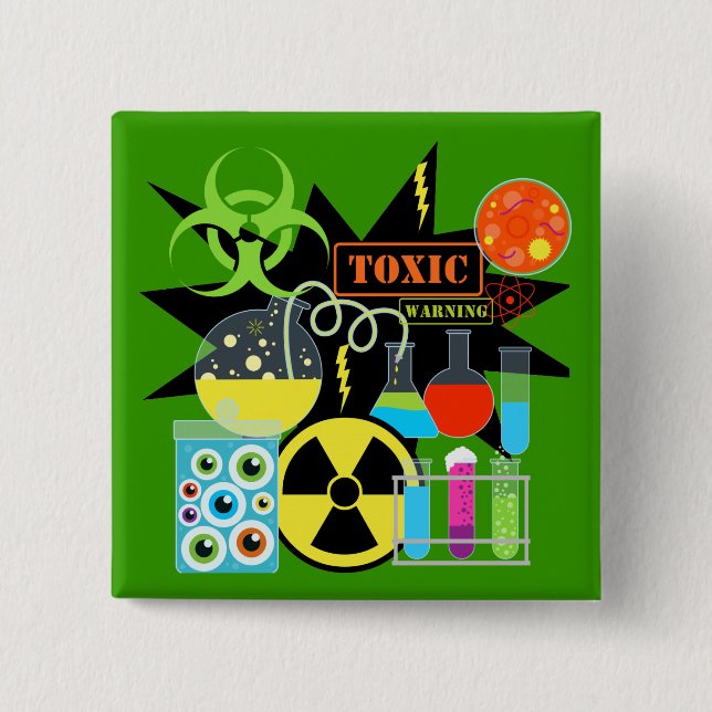 Mad  Scientist 15 Cm Square Badge (Front)