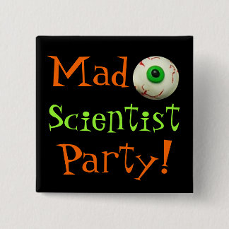 Mad Scientist 15 Cm Square Badge