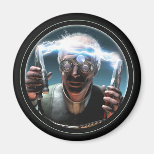 Mad Scientist #2 Round Magnet
