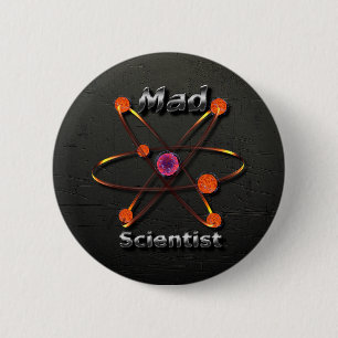 Mad Scientist 6 Cm Round Badge