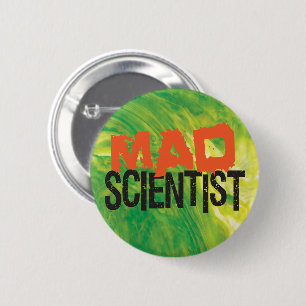 Mad Scientist 6 Cm Round Badge