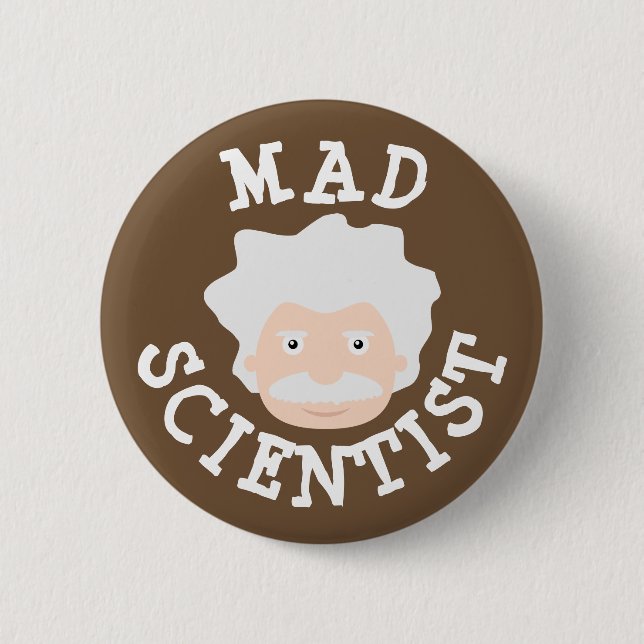 Mad Scientist 6 Cm Round Badge (Front)