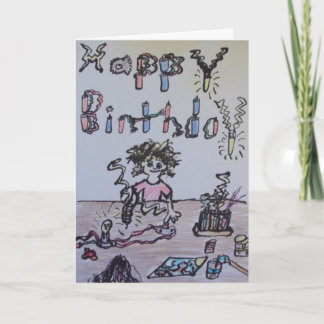 Mad Scientist Birthday Card