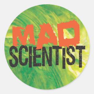 Mad Scientist Classic Round Sticker