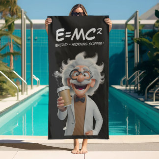 Mad Scientist Coffee Beach Towel