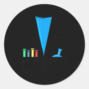 Mad Scientist Costume Nerd Chemistry Fun Science T Classic Round Sticker