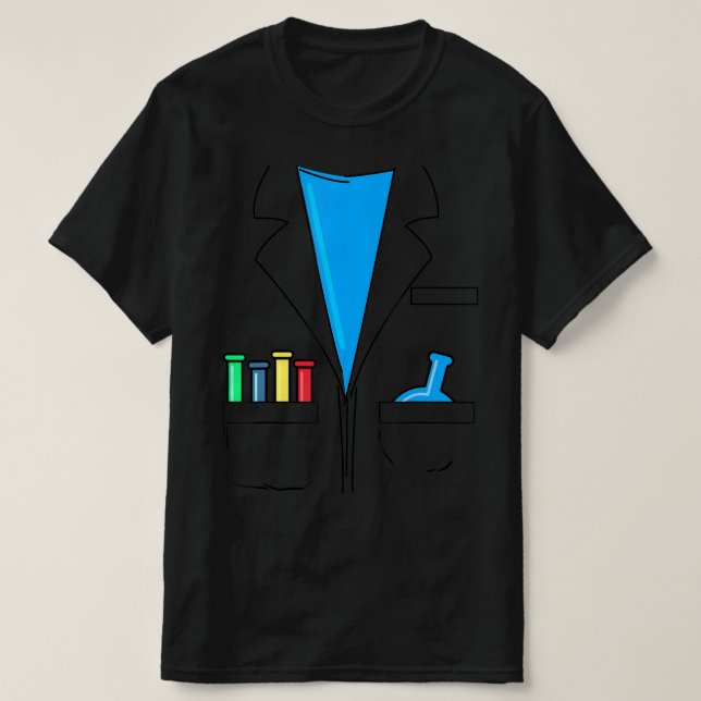 Mad Scientist Costume Nerd Chemistry Fun Science T T-Shirt (Design Front)