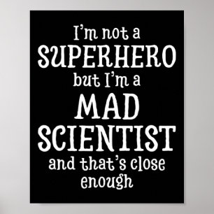 Mad Scientist Funny Halloween Party Poster