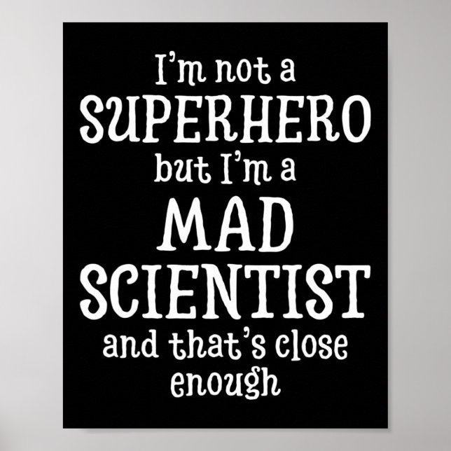 Mad Scientist Funny Halloween Party  Poster (Front)