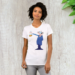 Mad Scientist Holding Beaker Fun Science T-Shirt
