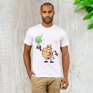 Mad Scientist Holding Bubbling Flask Science T-Shirt