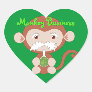 Mad Scientist Monkey Stickers